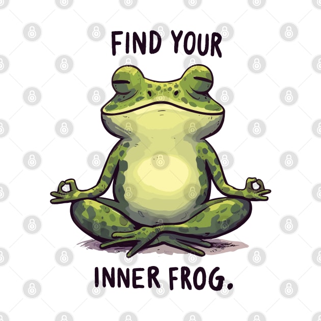 Cute frog yoga by Evgmerk