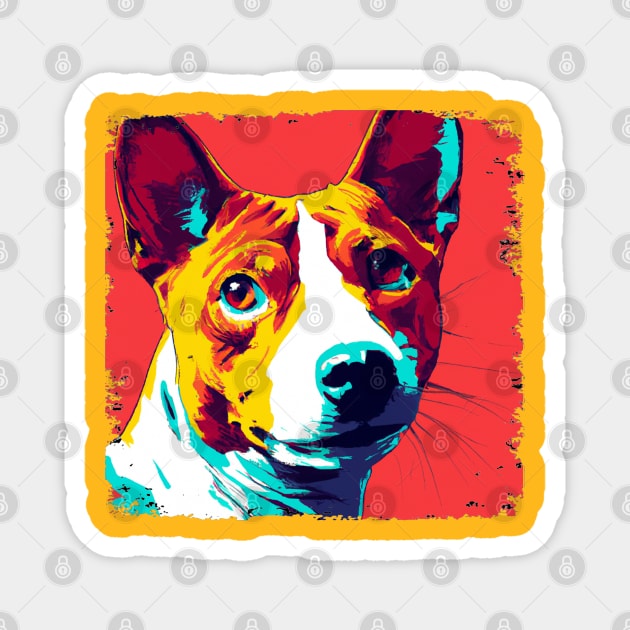 Basenji Pop Art - Dog Lover Gifts Magnet by PawPopArt