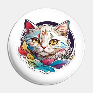 Peeking Cat Pin