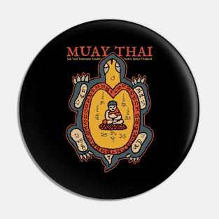 Vintage Muay Thai Sak Yant Turtle Tattoo Pin