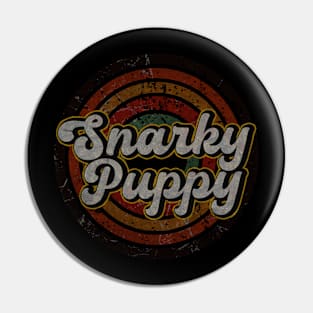 Snarky Puppy vintage design on top Pin