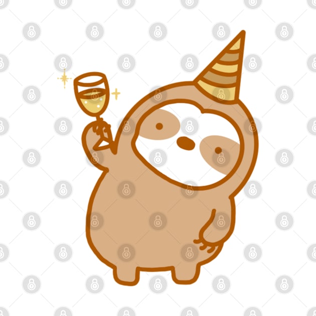 Cute Party Celebration Sloth by theslothinme