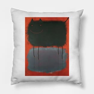 Black cat by Mark Rothko Pillow