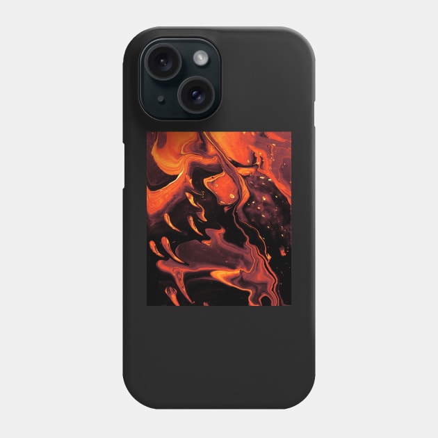 Ghosts - Lava Color Acrylic Pour Phone Case by dnacademic