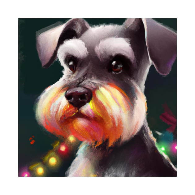 Cute Miniature Schnauzer Drawing by Play Zoo