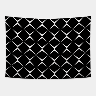 black and white square pattern Tapestry