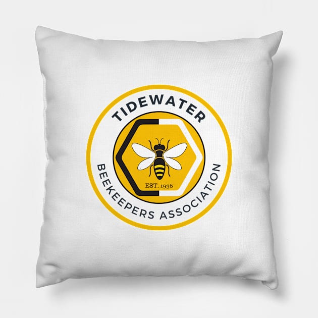 TBA OFFICIAL LOGO Pillow by Tidewater Beekeepers