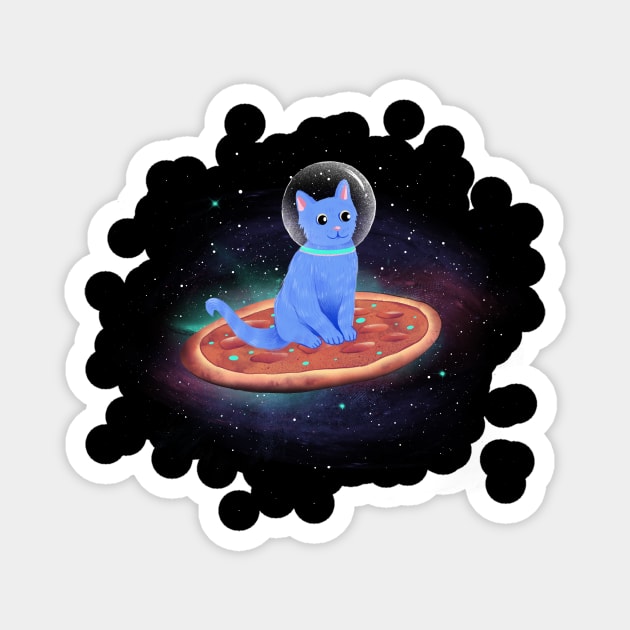 Space Kitten Magnet by DANDINGEROZZ