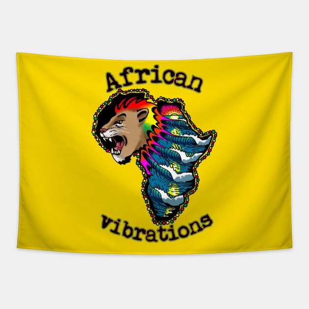 African jah Vibrations Tapestry by StephenBibbArt