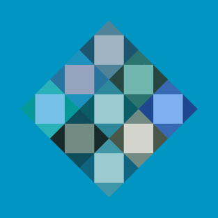 Abstract Tiles - blue tones T-Shirt