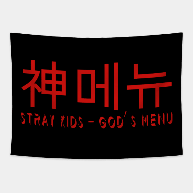 Stray Kids God's Menu Hangul Tapestry by hallyupunch