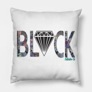 graffiti print black diamond Pillow