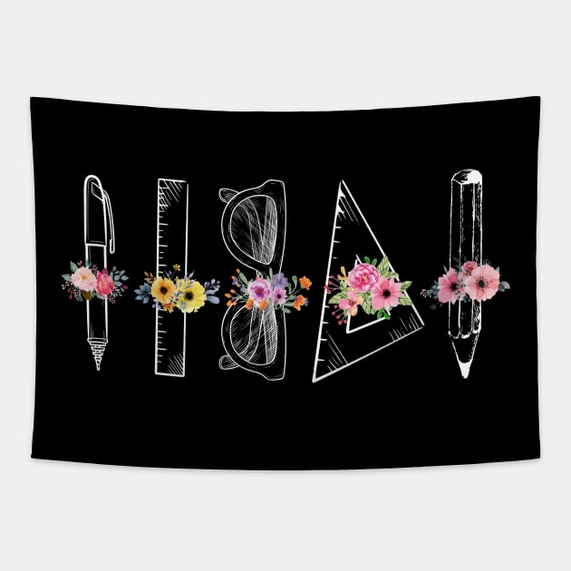 Teachers Tools Flowers Tapestry by Simpsonfft