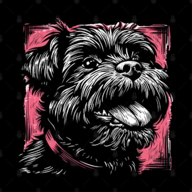 Retro Art Affenpinscher Dog Lover by June Sixteen