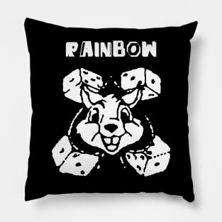 rainbow rabbit dice Pillow