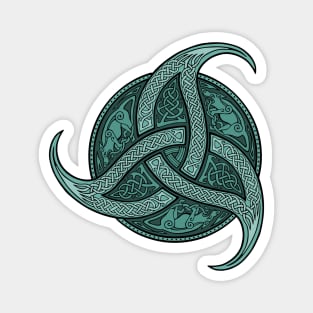 Trinity Knot - Teal Magnet