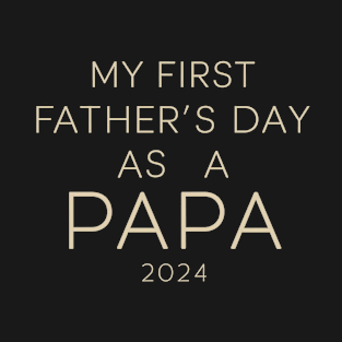 First Time Dad Est 2024 Fathers Day T-Shirt