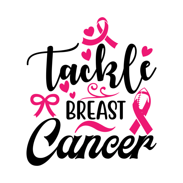 Tackle Breast Cancer Awareness Football Pink Ribbon Boys Kid, tackle breast cancer by AYOUGO.ZONDA™