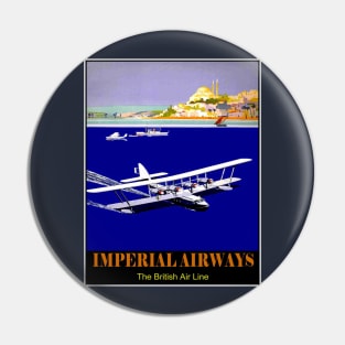 Imperial Airways : Vintage Seaplane Travel Print Pin