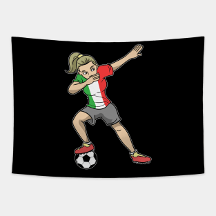 Soccer Italy Soccer Player Girls Tapestry