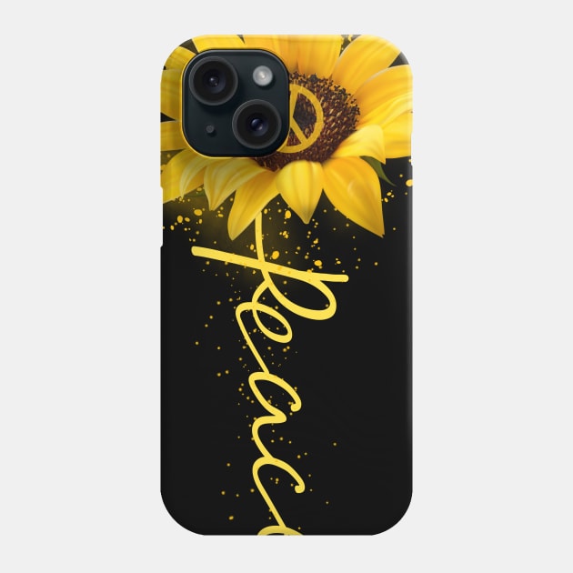 Peace Sunflower Phone Case by ROMANSAVINRST