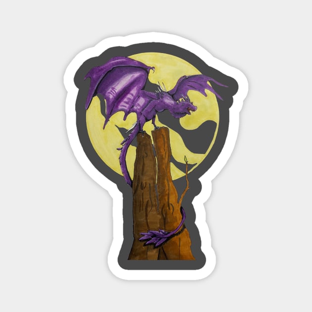 Wyvern Moon Magnet by Fallcrown