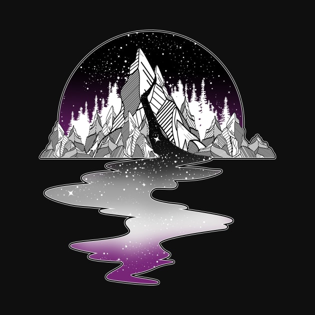 Asexual Flag Mountain River by Psitta