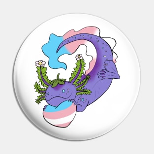 Trans Strawberry Axolotl Pin