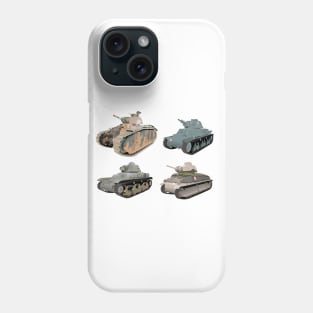 Various French WW2 Tanks Phone Case