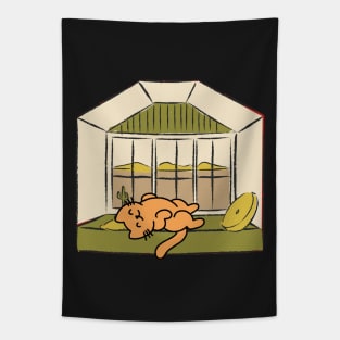 Napping cat Tapestry