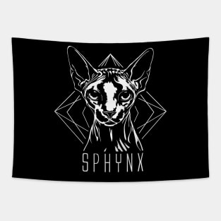 Canadian Sphynx cat portrait Tapestry