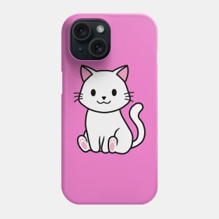 White kitty Phone Case