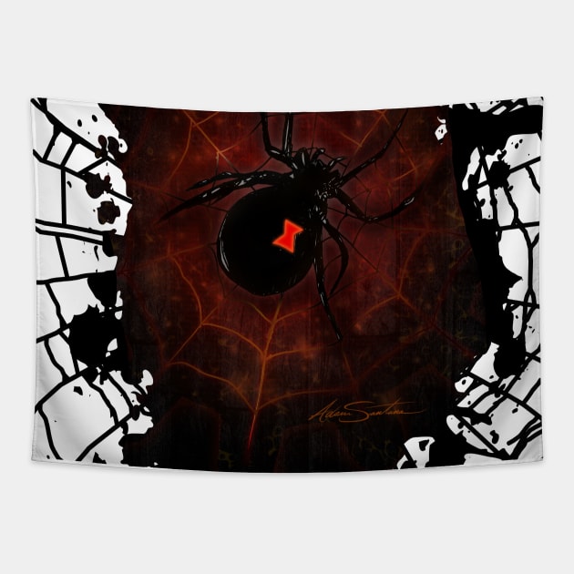 Black Widow Tapestry by adamzworld