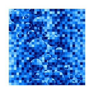 Mosaic #3: Disco Balls (Blue Monochrome) T-Shirt