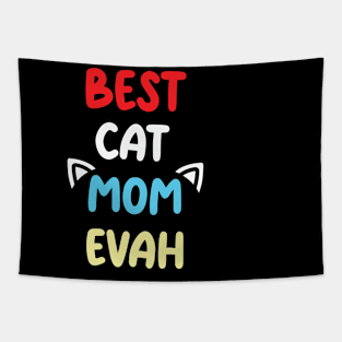 groovy best cat mom ever mothers day design for mom Tapestry