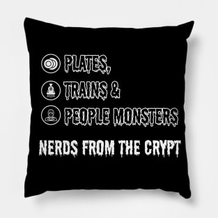 Plates, Trains & People Monsters Pillow