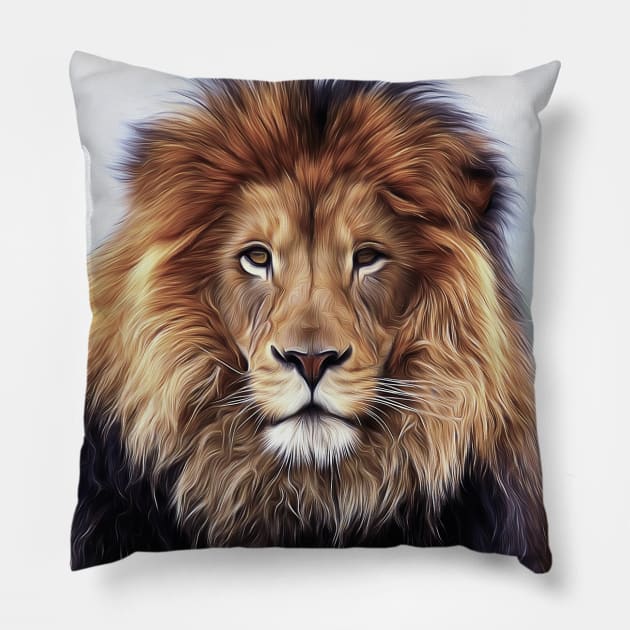 African Lion Pillow by Divan