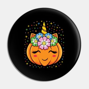 Unicorn Pumpkin Halloween Cute Thanksgiving Girls Party Gift Pin