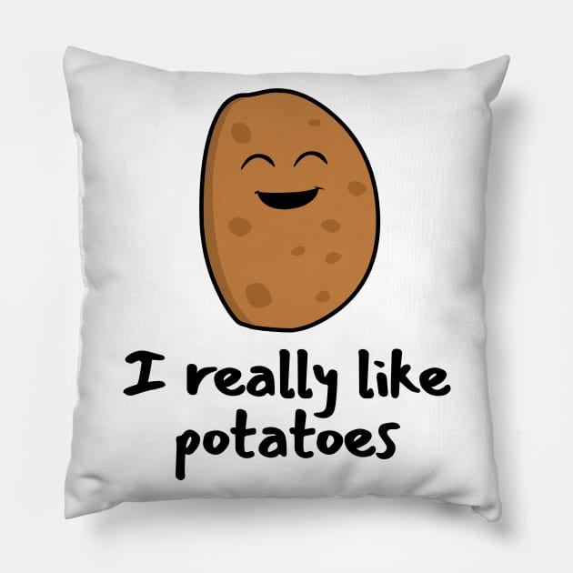 I really like potatoes Pillow by LunaMay