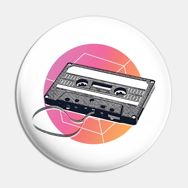 Retro Cassette Pin by madeinchorley