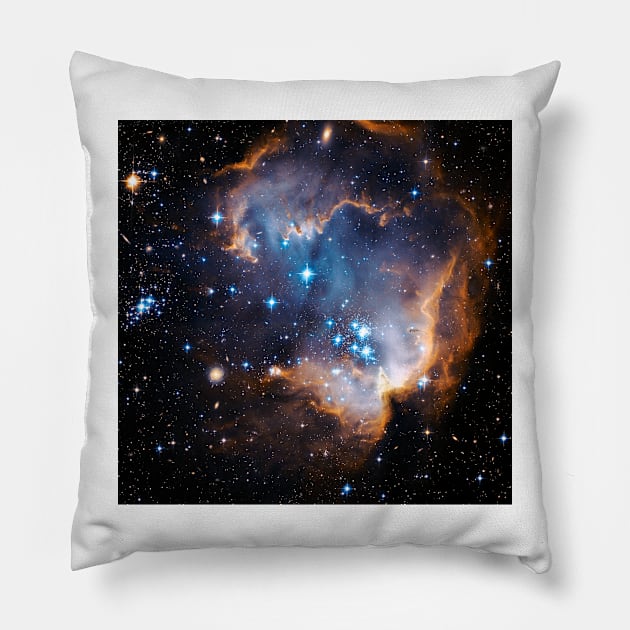 Starbirth region NGC 602 (R590/0133) Pillow by SciencePhoto