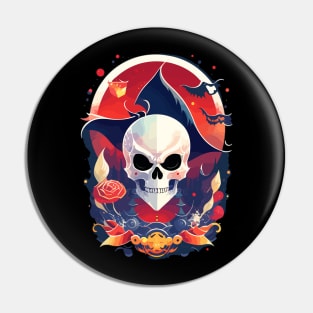 Halloween party design skeleton Pin