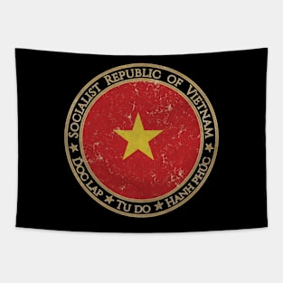 Vintage Socialist Republic of Vietnam Asia Asian Flag Tapestry