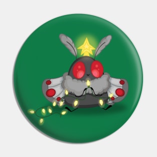 Mothman Loves Christmas Pin