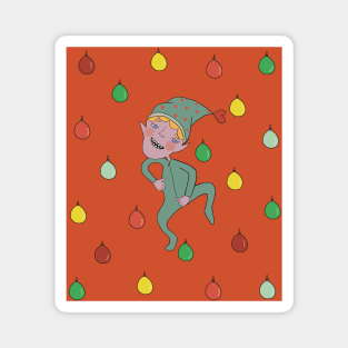 Dancing elf Magnet