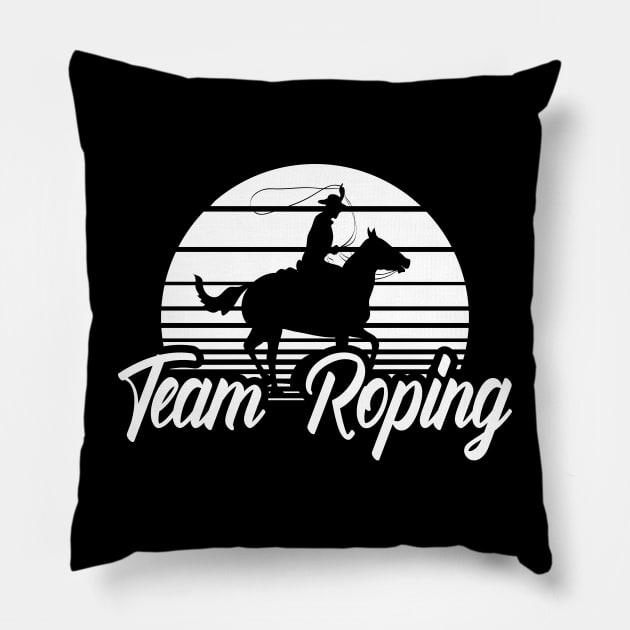 Cowboy - Team Roping Pillow by KC Happy Shop