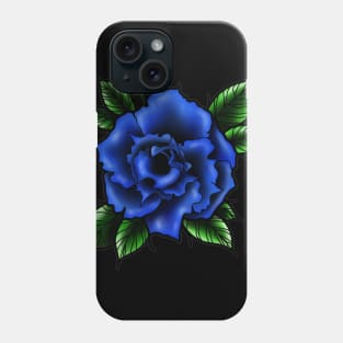 New School Blue Rose Flower Phone Case