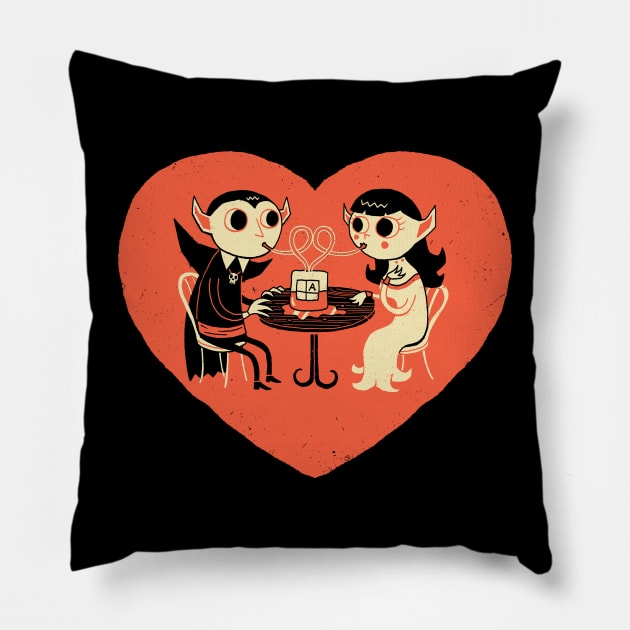 Blood Date Pillow by DinoMike