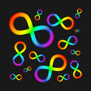 Neurodiversity Rainbow Infinity Symbol T-Shirt