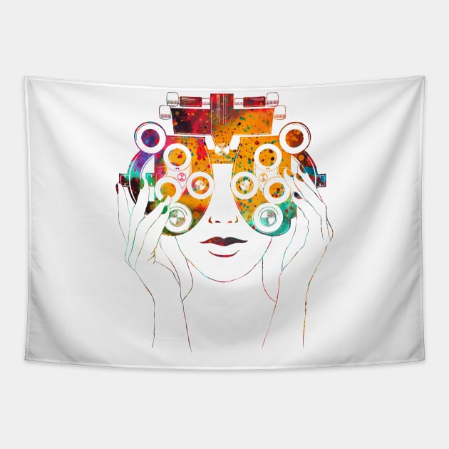 Optometry Art Tapestry by erzebeth